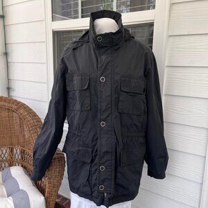 Lauren Ralph Lauren Black Longhorne Water Repellant Rain Coat Size 40R